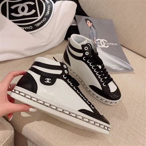 chanel canvas shoes online|Chanel high top sneakers 2021.